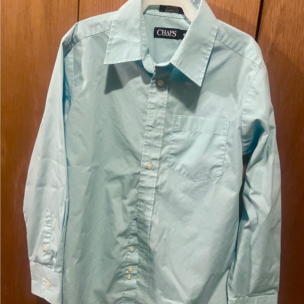 Chaps Aqua/light blue Button-Down Shirt